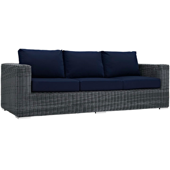 Summon Outdoor Patio Sunbrella® Sofa in Canvas Navy