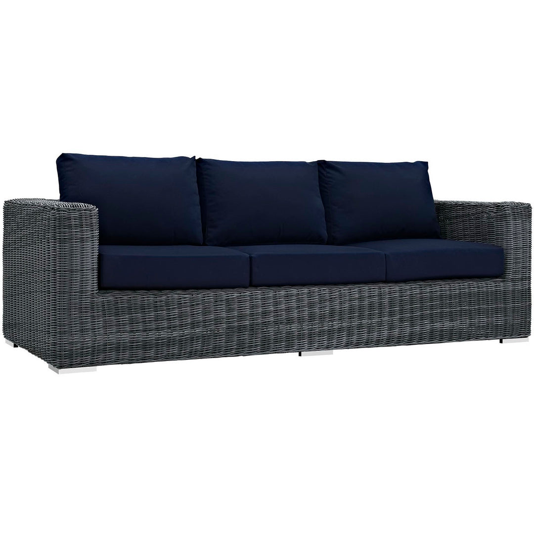 Summon Outdoor Patio Sunbrella® Sofa in Canvas Navy
