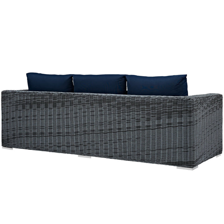 Summon Outdoor Patio Sunbrella® Sofa in Canvas Navy