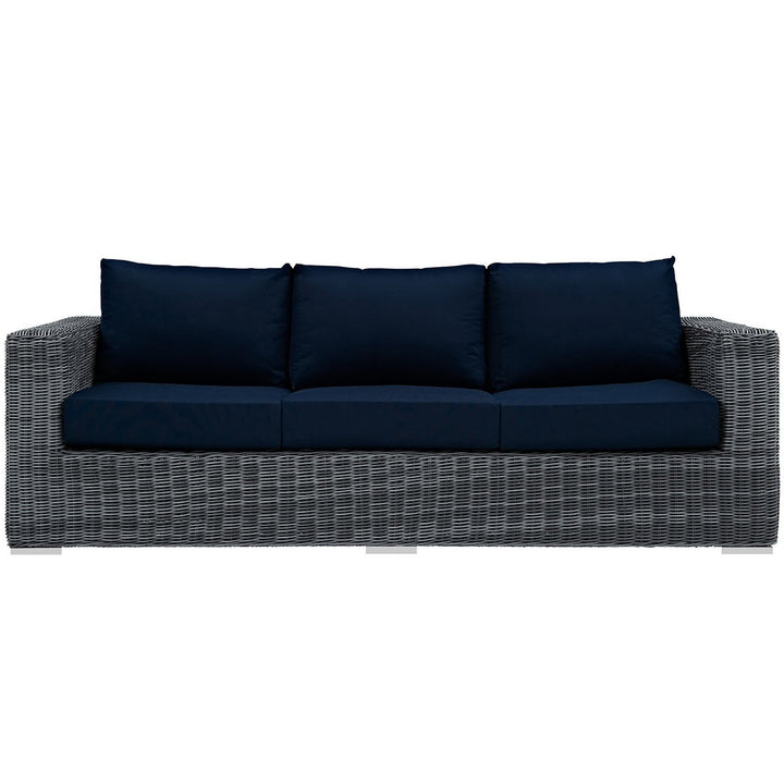 Summon Outdoor Patio Sunbrella® Sofa in Canvas Navy