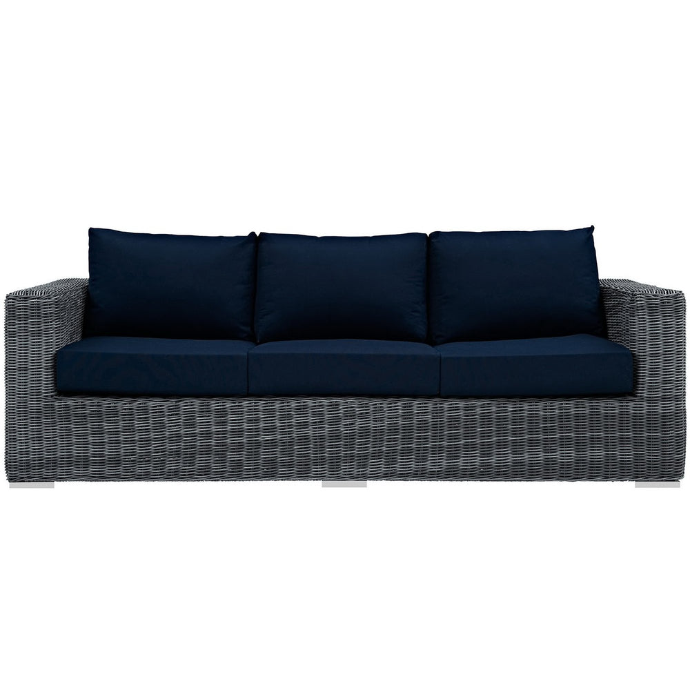 Summon Outdoor Patio Sunbrella® Sofa in Canvas Navy