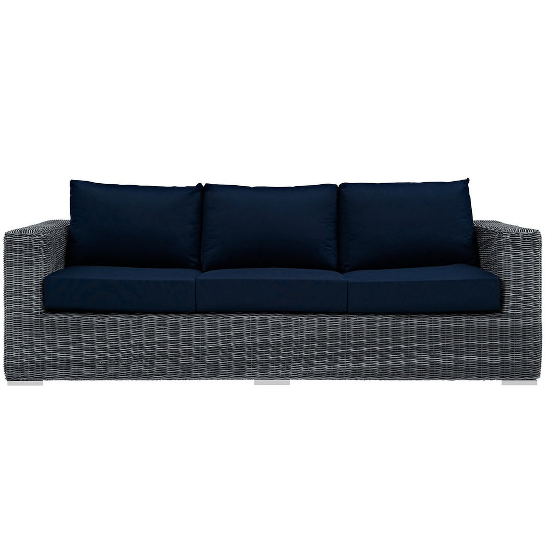 Summon Outdoor Patio Sunbrella® Sofa in Canvas Navy