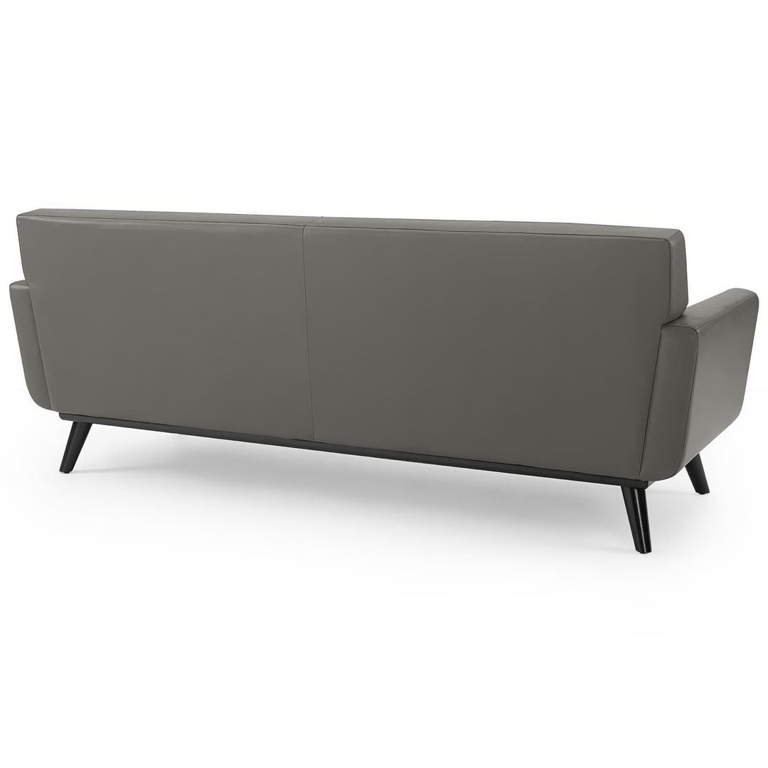 Engage Top-Grain Leather Living Room Lounge Sofa in Gray