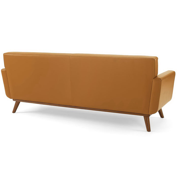 Engage Top-Grain Leather Living Room Lounge Sofa in Tan
