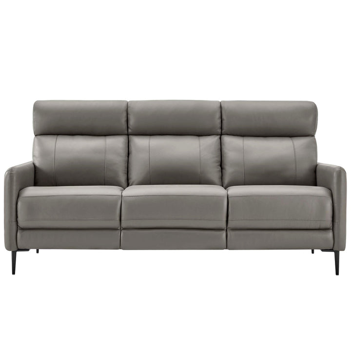 Modway Huxley Leather Sofa in Gray