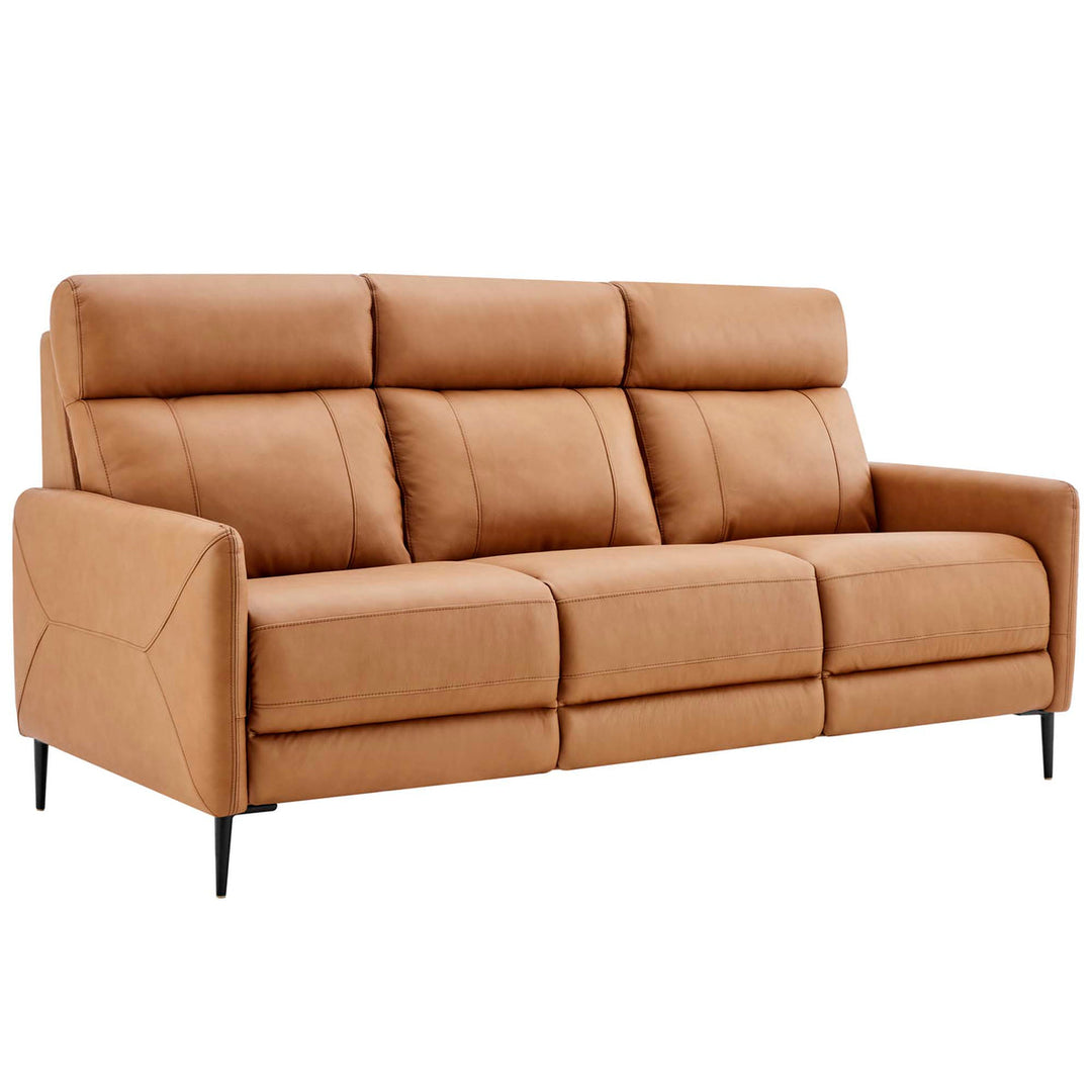 Huxley Leather Sofa in Tan