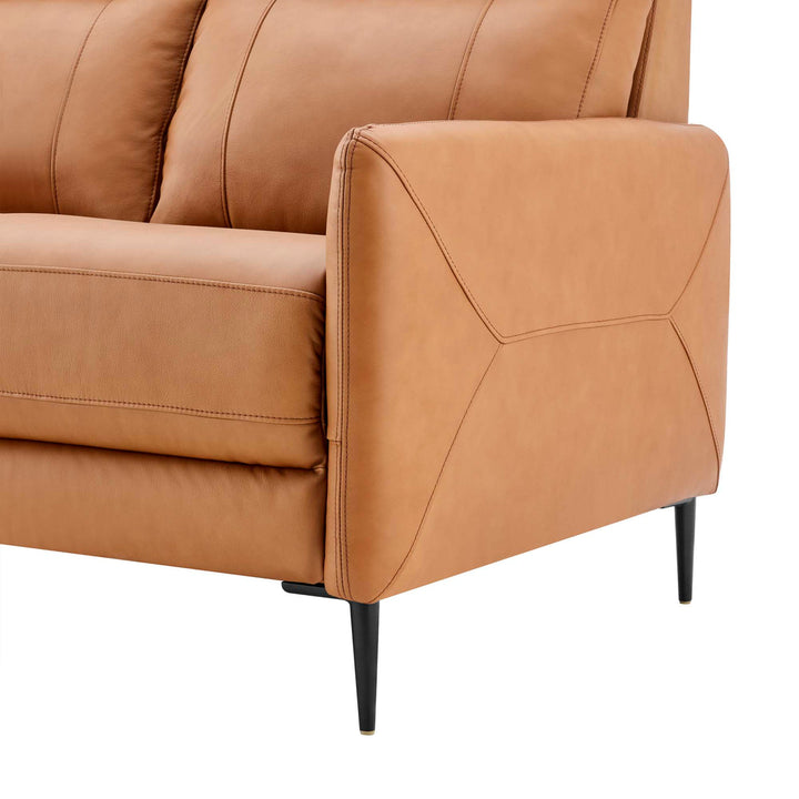 Huxley Leather Sofa in Tan