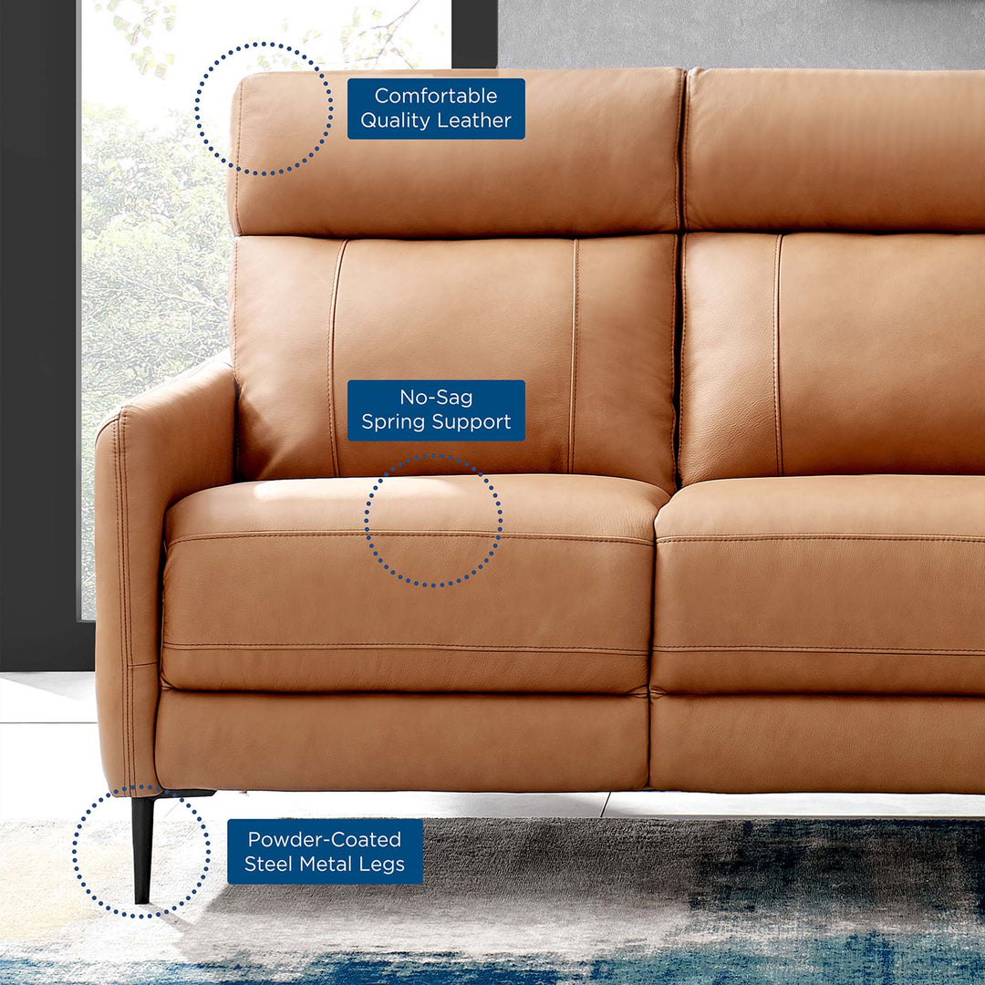 Huxley Leather Sofa in Tan