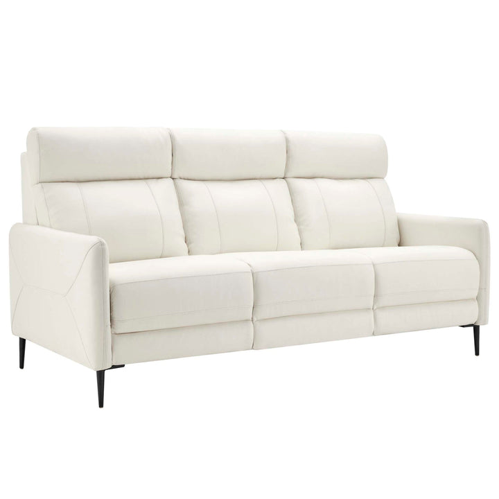 Huxley Leather Sofa in White