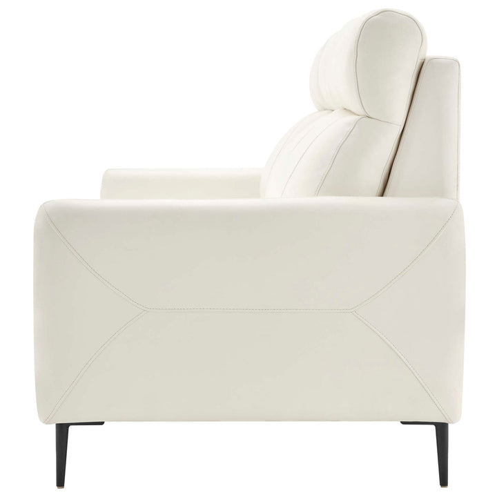 Huxley Leather Sofa in White