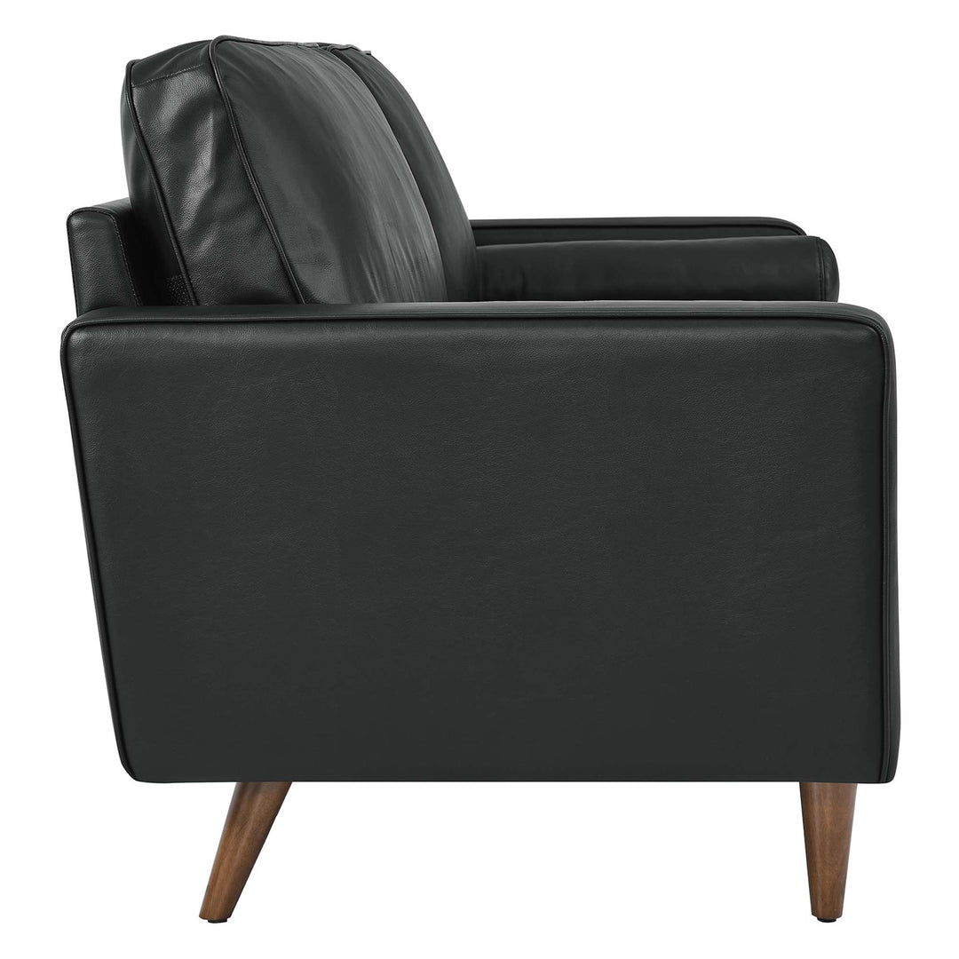 Valour Leather Sofa in Black