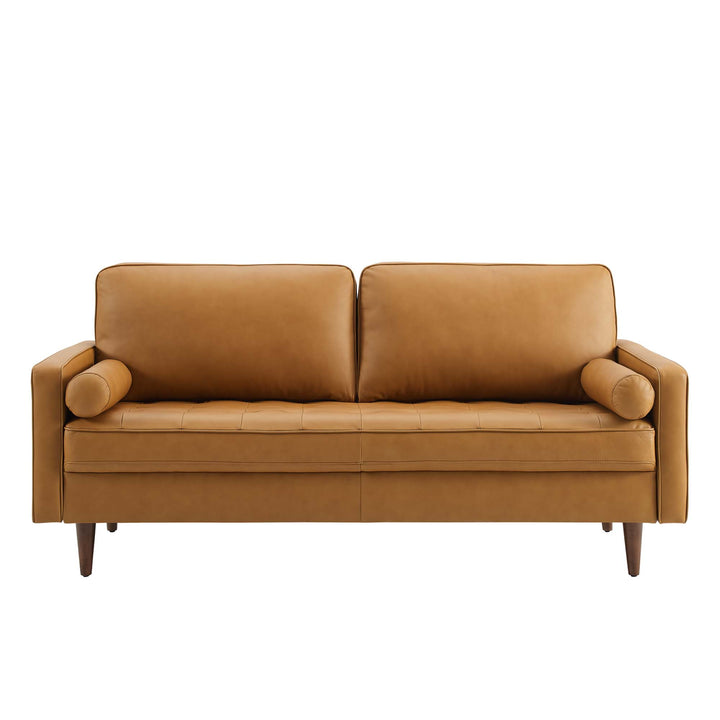 Valour Leather Sofa in Tan
