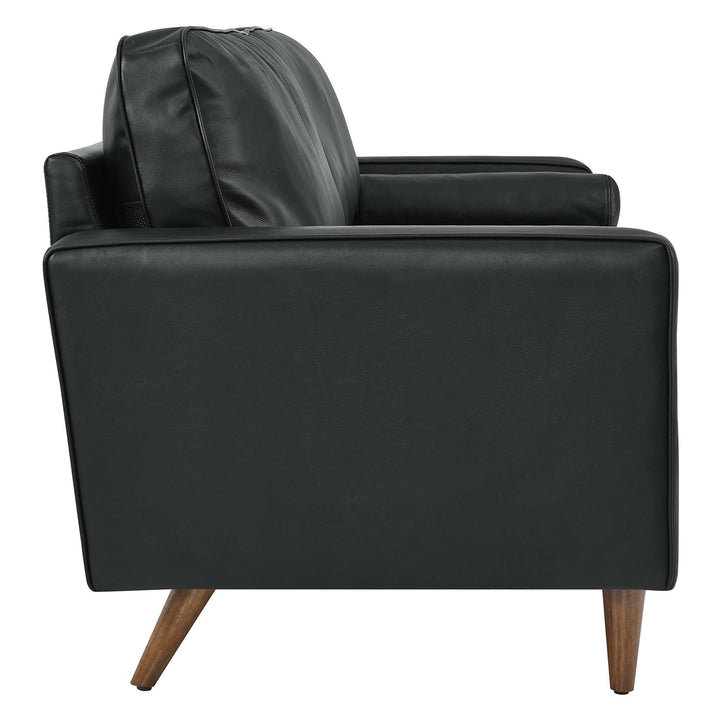 Valour 81" Leather Sofa in Black