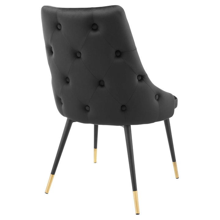 Adorn Performance Velvet Dining Side Chair Set of 2 in Black