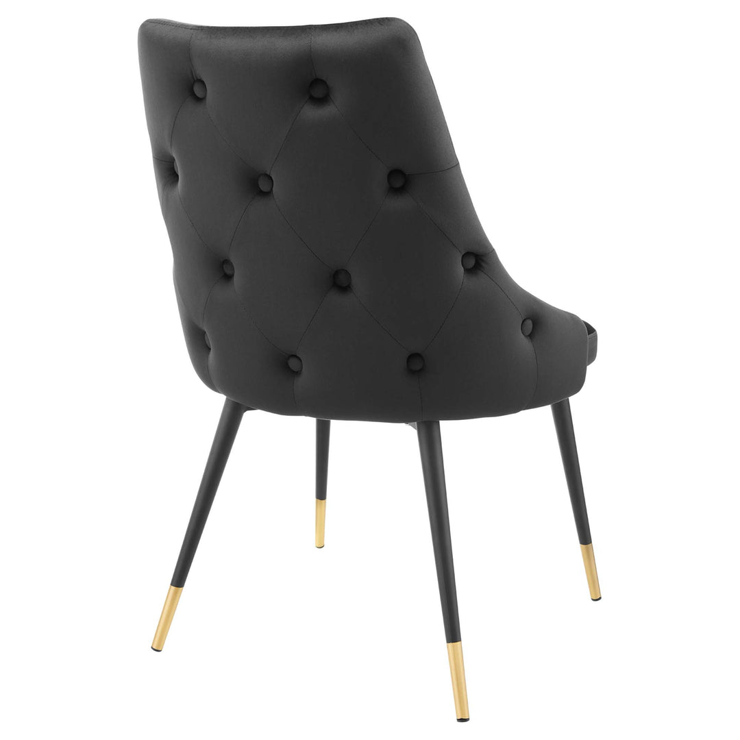 Adorn Performance Velvet Dining Side Chair Set of 2 in Black