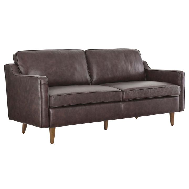 Impart Genuine Leather Sofa in Brown
