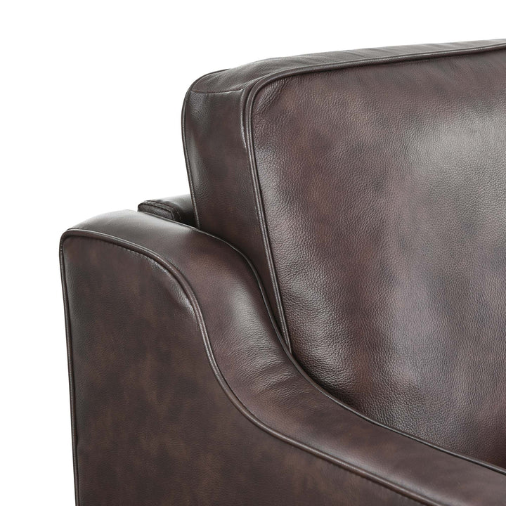 Impart Genuine Leather Sofa in Brown