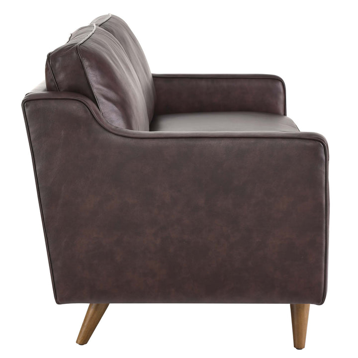 Impart Genuine Leather Sofa in Brown