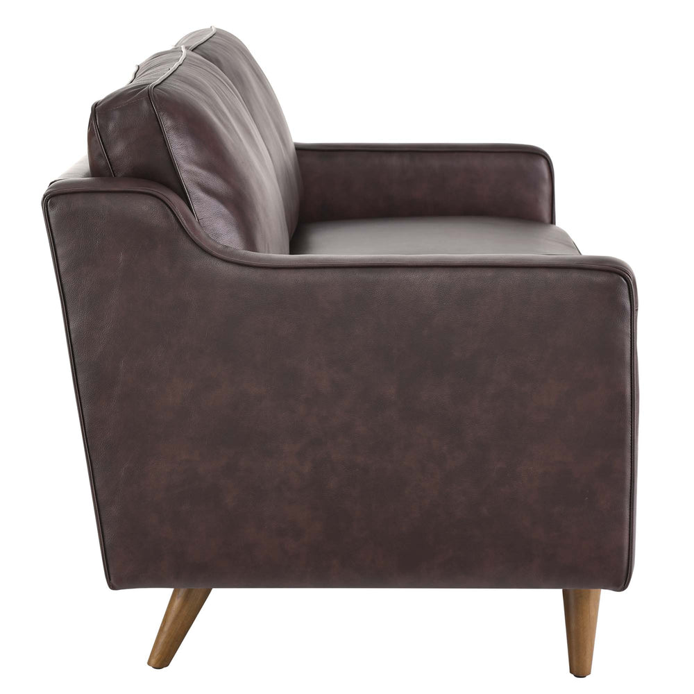 Impart Genuine Leather Sofa in Brown