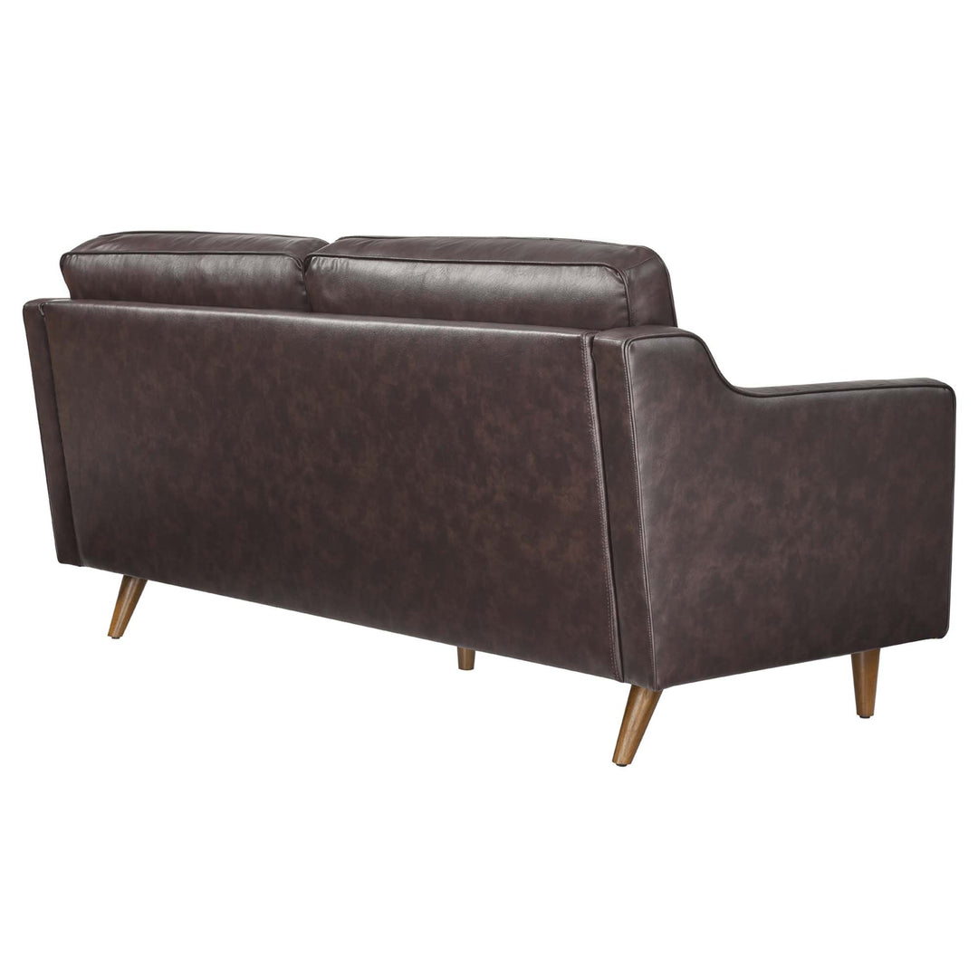 Impart Genuine Leather Sofa in Brown