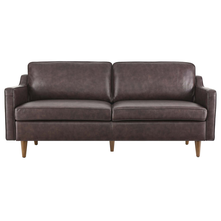 Impart Genuine Leather Sofa in Brown