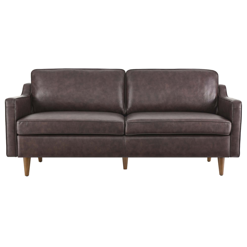 Impart Genuine Leather Sofa in Brown
