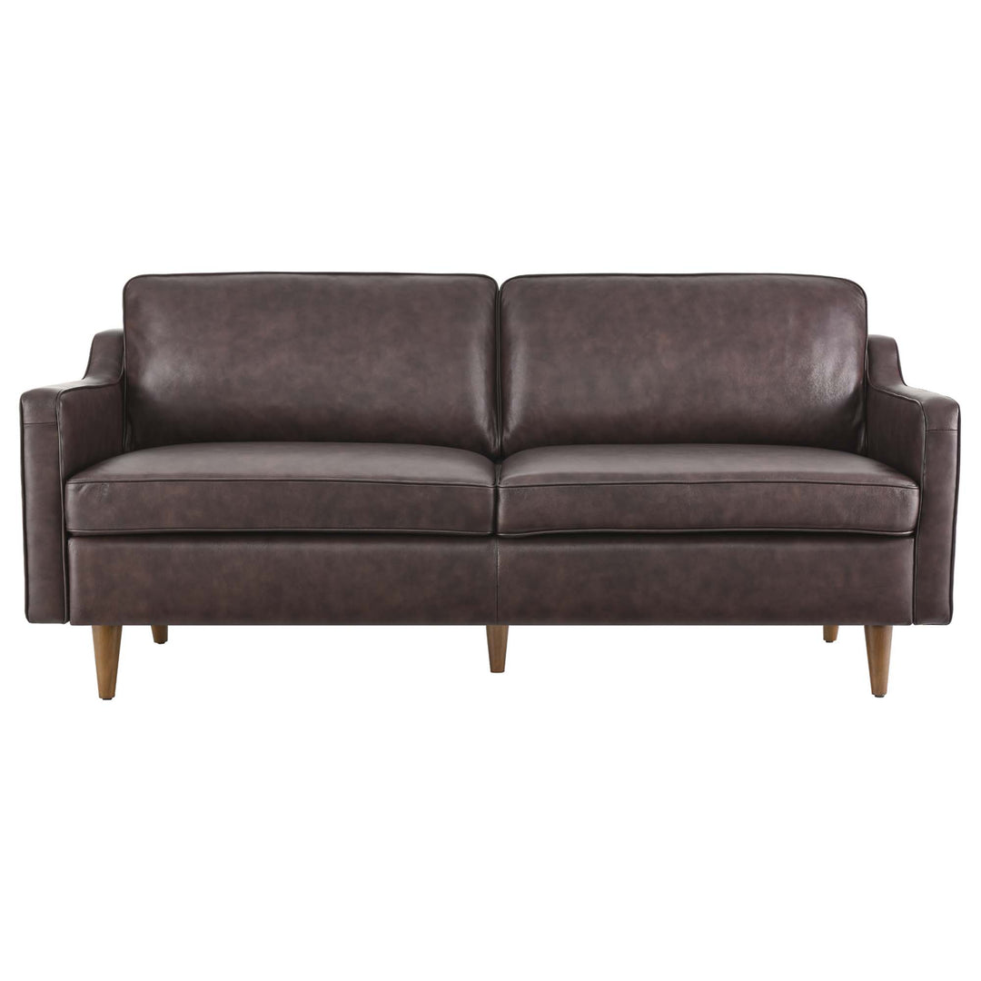 Impart Genuine Leather Sofa in Brown