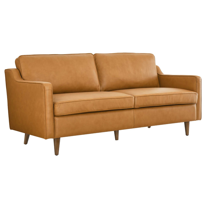 Impart Genuine Leather Sofa in Tan