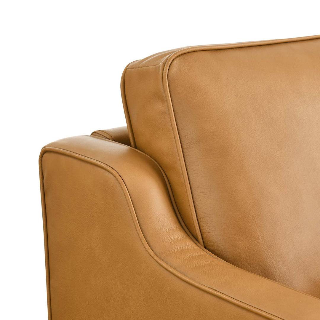 Impart Genuine Leather Sofa in Tan