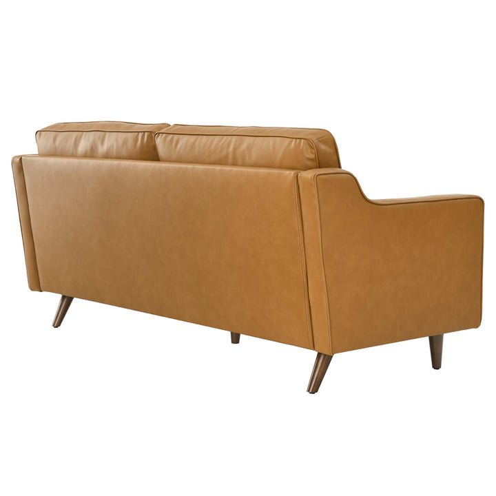 Impart Genuine Leather Sofa in Tan