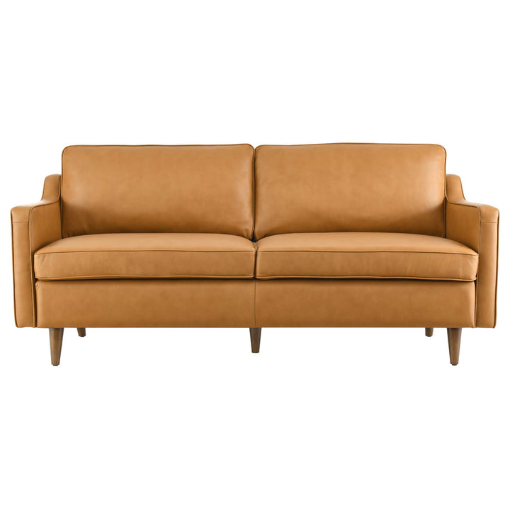 Impart Genuine Leather Sofa in Tan