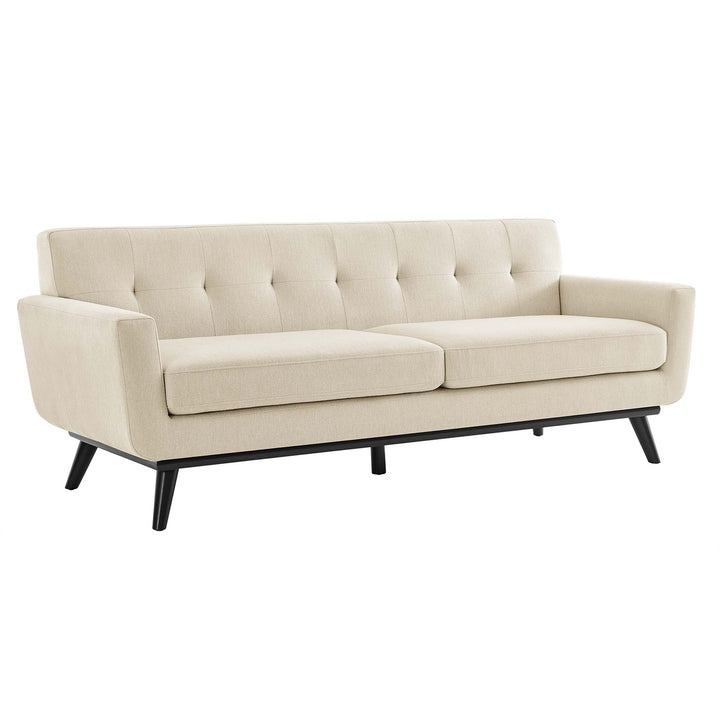 Engage Herringbone Fabric Sofa in Beige - detail