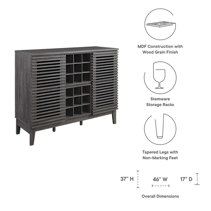 Render Bar Cabinet in Charcoal