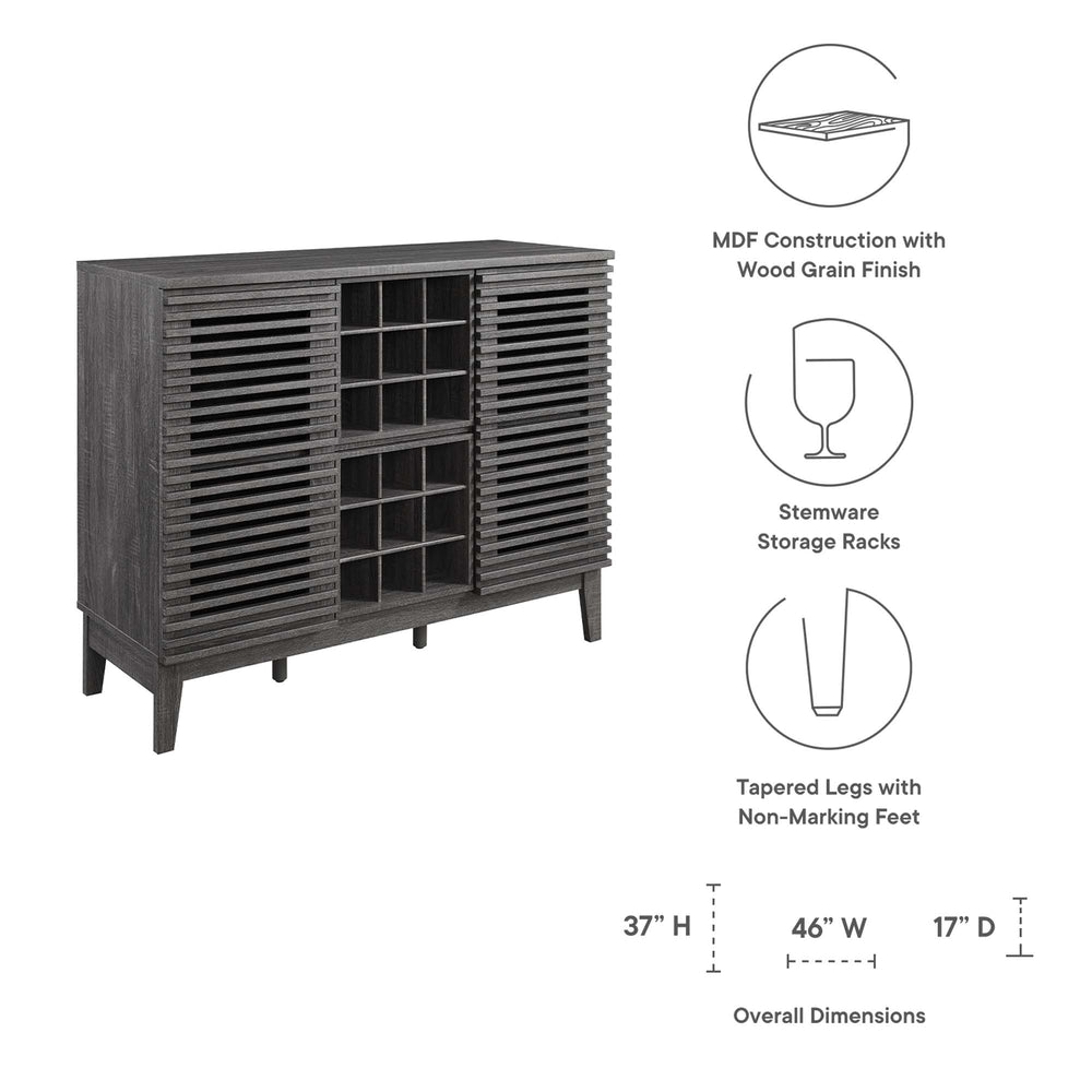 Render Bar Cabinet in Charcoal