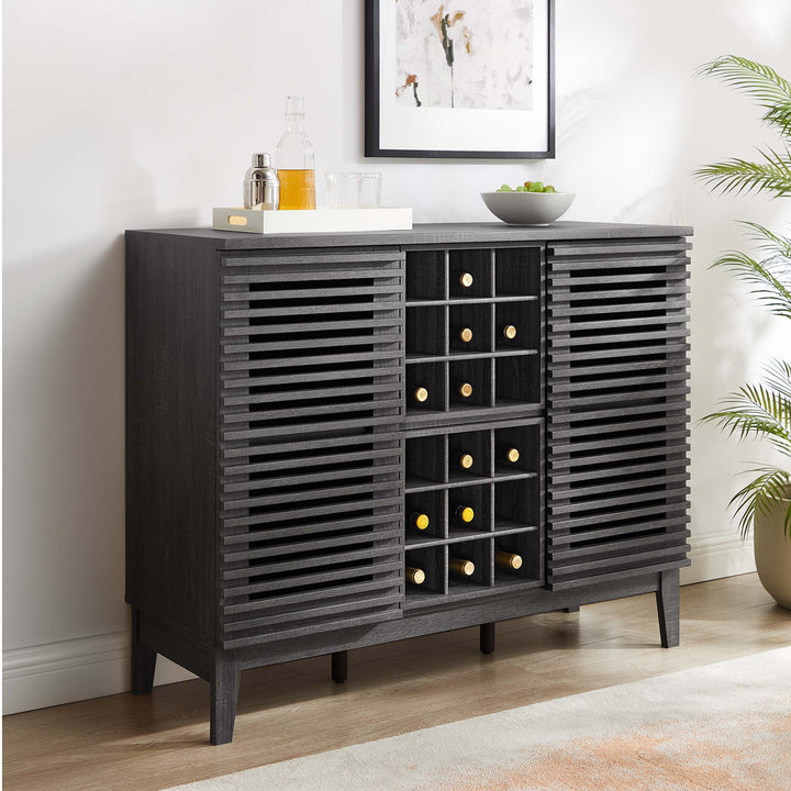 Render Bar Cabinet in Charcoal