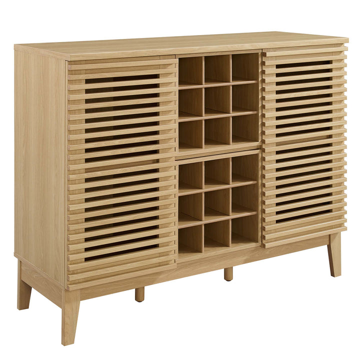 Render Bar Cabinet in Oak