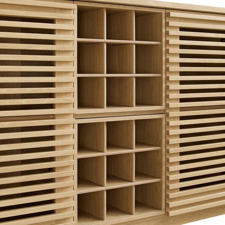 Render Bar Cabinet in Oak