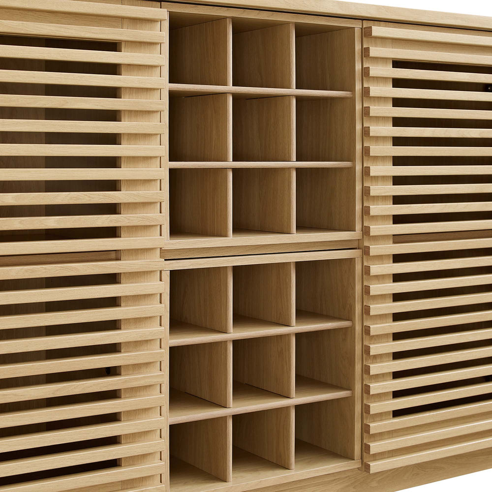 Render Bar Cabinet in Oak