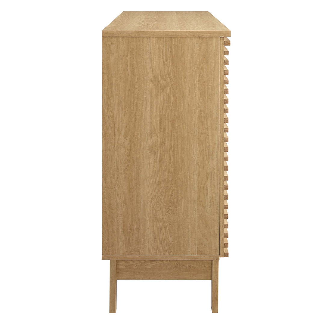 Render Bar Cabinet in Oak