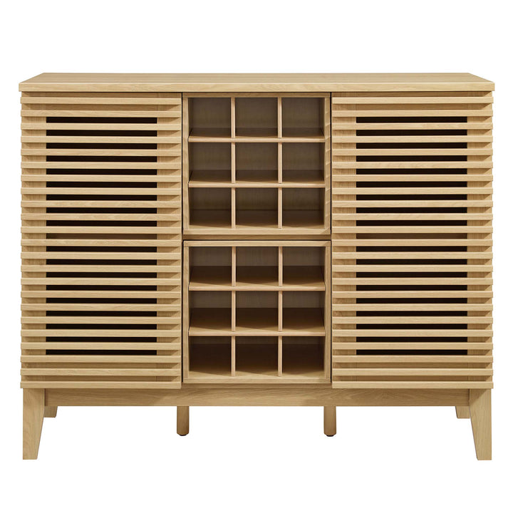 Render Bar Cabinet in Oak