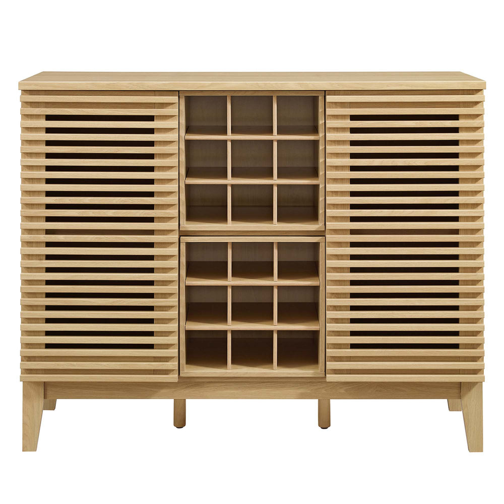 Render Bar Cabinet in Oak