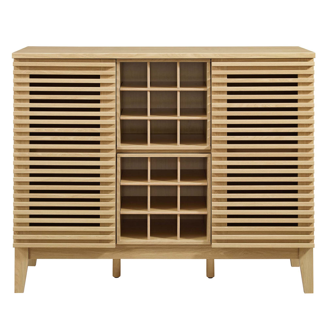 Render Bar Cabinet in Oak