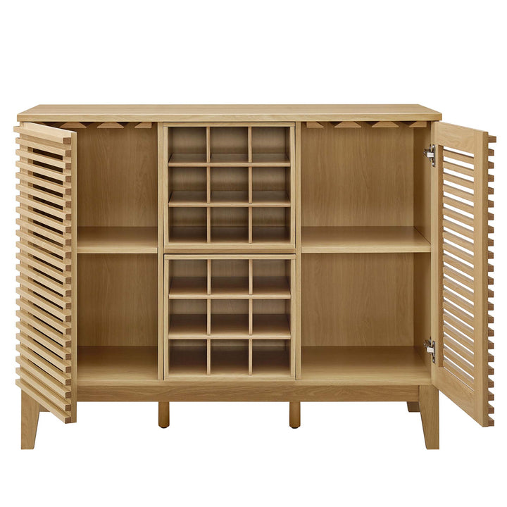 Render Bar Cabinet in Oak