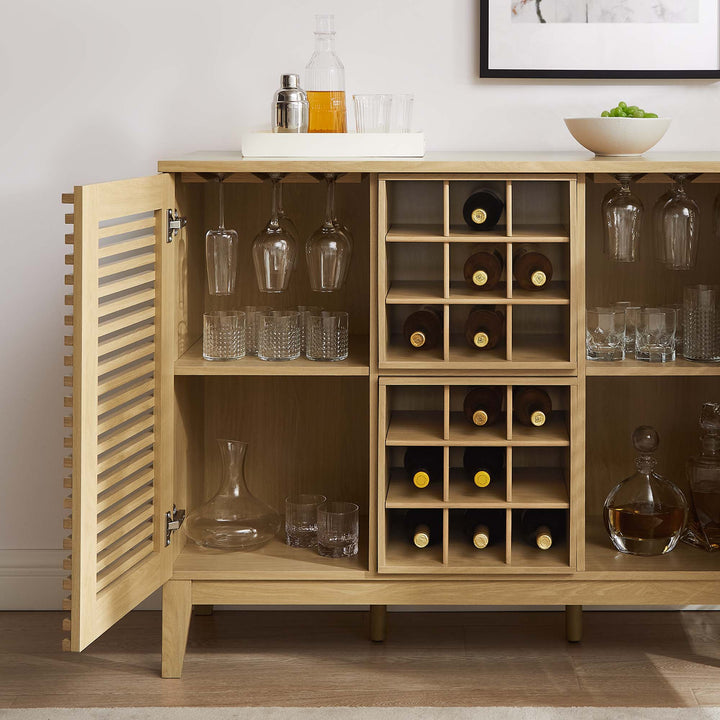 Render Bar Cabinet in Oak
