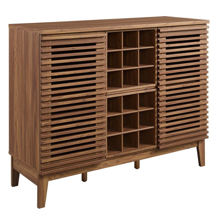 Render Bar Cabinet in Walnut