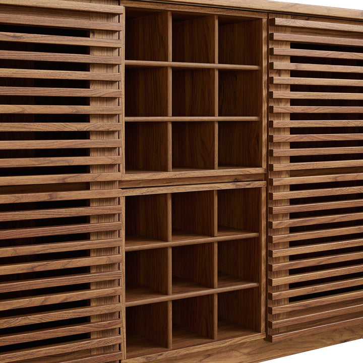 Render Bar Cabinet in Walnut