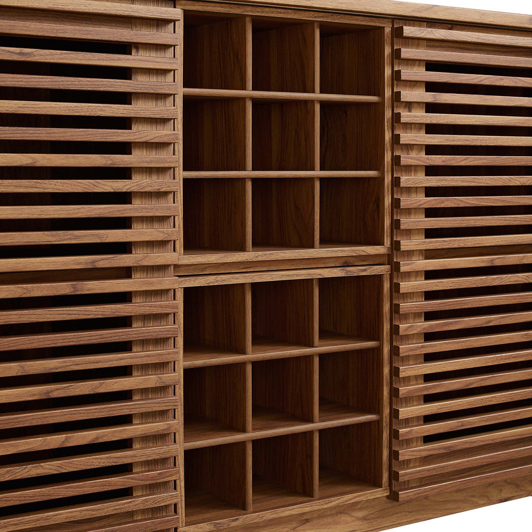 Render Bar Cabinet in Walnut
