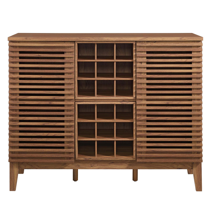 Render Bar Cabinet in Walnut