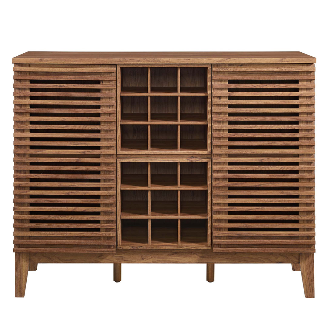 Render Bar Cabinet in Walnut