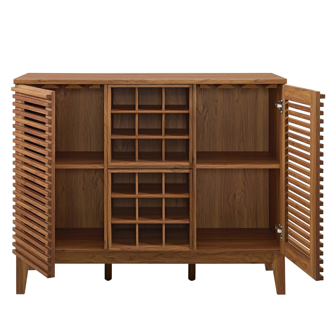 Render Bar Cabinet in Walnut